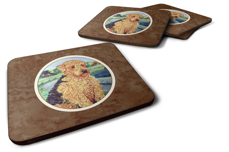 Airedale Terrier Foam Coaster Set of 4 7096FC