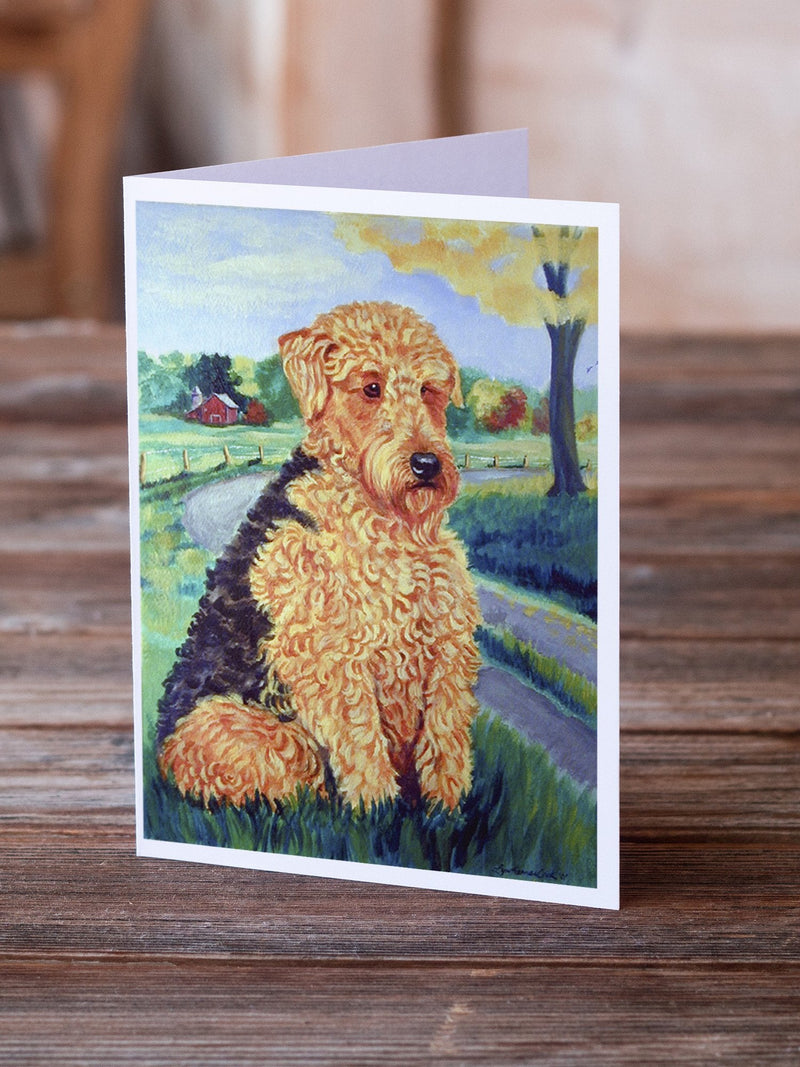 Airedale Terrier  Greeting Cards and Envelopes Pack of 8