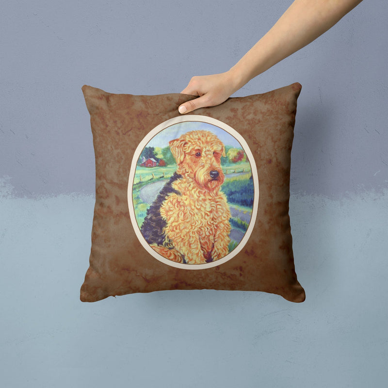 Airedale Terrier Throw Pillow - 14x14 Decorative Pillow – Art for Your Home & Patio 7096PW1414