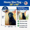 Curly Coated Retriever House Flag 28x40 Porch Sleeve Pole Decorative Outside Yard Banner Artwork Wall Hanging, Polyester