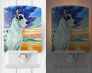 Harelquin Great Dane Ceramic Night Light Compact, UL-Certified, Ideal for Bedroom, Bathroom, Nursery, Hallway, Kitchen, 6x4x3, Multicolor