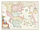 Vintage Map of Greece 1665