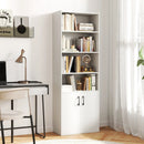 70 Inch Bookcase 6-Tier with Adjustable Shelves and 2-Door Cabinet by LJGDeals