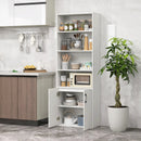 70 Inch Bookcase 6-Tier with Adjustable Shelves and 2-Door Cabinet by LJGDeals