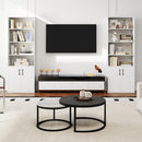 70 Inch Bookcase 6-Tier with Adjustable Shelves and 2-Door Cabinet-White