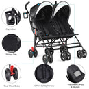 Foldable Twin Baby Double Stroller Ultralight Umbrella Kids Stroller by LJGDeals