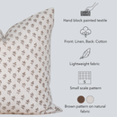 Tierra Block Printed Pillow Cover | Brown