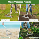 20 Inches Wide Aluminum Lawn Loosening Soil Rake with Long Handle and 19 Curved Tines by LJGDeals
