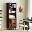 70 Inch 5-Tier Bookshelf with Reversible Adjustable Shelf-Black by LJGDeals