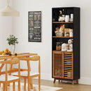 70 Inch 5-Tier Bookshelf with Reversible Adjustable Shelf-Black by LJGDeals