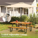 Outdoor Dining Table Set for 6 with 10 Feet Umbrella and Base by DirectDeals