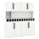 70 Inch Farmhouse Pantry Cabinet Kitchen Buffet Hutch with 4 Cabinets and 2 Open Shelves by LJGDeals
