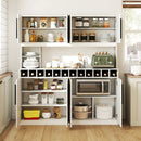 70 Inch Farmhouse Pantry Cabinet Kitchen Buffet Hutch with 4 Cabinets and 2 Open Shelves by LJGDeals