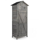 70 Inch Tall Garden Tool Storage Cabinet with Lockable Doors and Foldable Table by DirectDeals