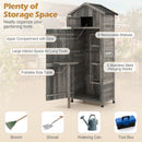 70 Inch Tall Garden Tool Storage Cabinet with Lockable Doors and Foldable Table by LJGDeals
