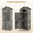 70 Inch Tall Garden Tool Storage Cabinet with Lockable Doors and Foldable Table by DirectDeals