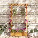 70 Inch Wooden Raised Garden Bed with Lattice Trellis-Natural by LJGDeals