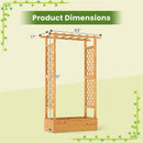 70 Inch Wooden Raised Garden Bed with Lattice Trellis-Natural by LJGDeals