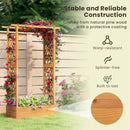 70 Inch Wooden Raised Garden Bed with Lattice Trellis-Natural by LJGDeals
