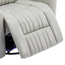 270° Power Swivel Recliner Home Theater Chair With Hidden Arm Storage, LED Light, Cup Holder, And Tray Table by HouseOfZazla
