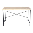 47.2" x 23.6" x 29.6" Metal Frame Home Office Writing Desk - Oak & Black