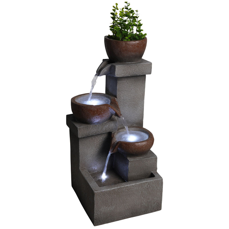 LED Waterfall Fountain Outdoor For Garden - Gray, photo 5 of 11