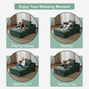 Oversized Chaise Lounge Chair Cozy Cloud Couch With 3 Throw Pillows And Wide Armrest by HouseOfZazla