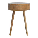 Nordic Chestnut Circular Nightstand by HouseOfZazla