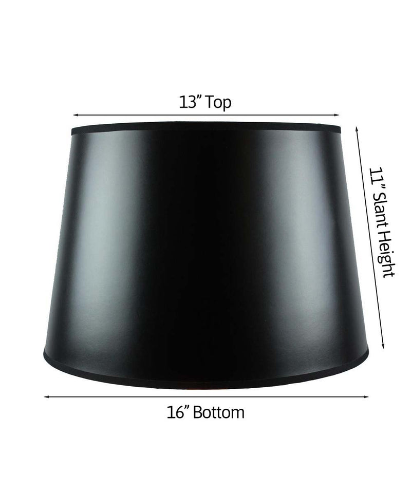 16"W x 11"H Black Parchment Gold-Lined Floor Lampshade, photo 2 of 5