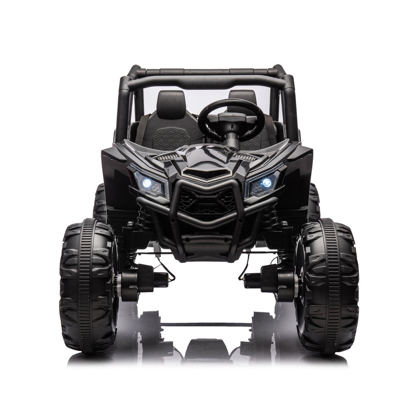 24V Ride On XXL UTV car for kid,2seater with two safety belts, Side by Side 4x4 Ride on Off-Road Truck with Parent Remote Control, Battery Powered Electric Car w/High Low Speed, two safety belts.