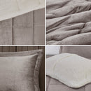 Full/Queen Plush to Sherpa Down Alternative Comforter Set