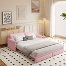 Pull Out 3-in-1 Convertible Sleeper Sofa With Side Storage