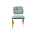 Modern Dining Chairs (Set of 2) Upholstered Accent Chairs With Metal Legs Space Saving Contemporary Seating - Green by Unique Piece Furniture