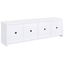 Laughlin 4-door Engineered Wood 78-inch TV Stand White