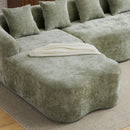 Modular L-Shape Sectional Sofa With Curved Chaise by HouseOfZazla