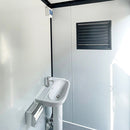 Portable Toilet Cabin - Outdoor Shower Room with Shower, Lights, Sink, and Ventilation Fan by HouseOfZazla