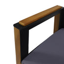 Soho Transitional Style Outdoor Club Chair (Set of 2) with Cushions - Teak