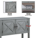 35" Farmhouse Wood Buffet Sideboard Console Table with Bottom Shelf and 2-Door Cabinet, for Living Room, Entryway, Kitchen Dining Room Furniture (Antique Gray)