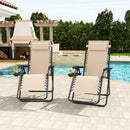 Zero Gravity Folding Lounge Chair with Headrest & Removable Tray by HouseOfZazla