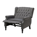 Oversized Tufted Wingback Fabric Push Back Recliner