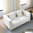Oversized 2 Seater Sectional Sofa With Deep Seating And 2 Pillows by HouseOfZazla