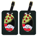 Christmas Tree with Maltese Luggage Tag