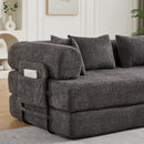 Convertible Sleeper Sofa Bed With Cylindrical Pillow by HouseOfZazla