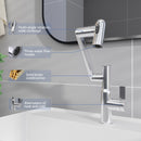 Bathroom Sink Faucet With Spray Function And Temperature Display, Anti Skid Switch, 360 Degree Rotary by HouseOfZazla