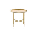 Mithea - End Table - Oak / Gold by HouseOfZazla