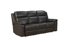 Leon - Power Sofa Recliner With Power Headrest, Power Lumbar, Heat And Massage (Dropdown Table With Smart Tabletop Control) - Smokey Gray