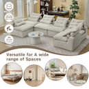 Modular Sofa 6-Piece Set in Beige Corduroy by GigaTech