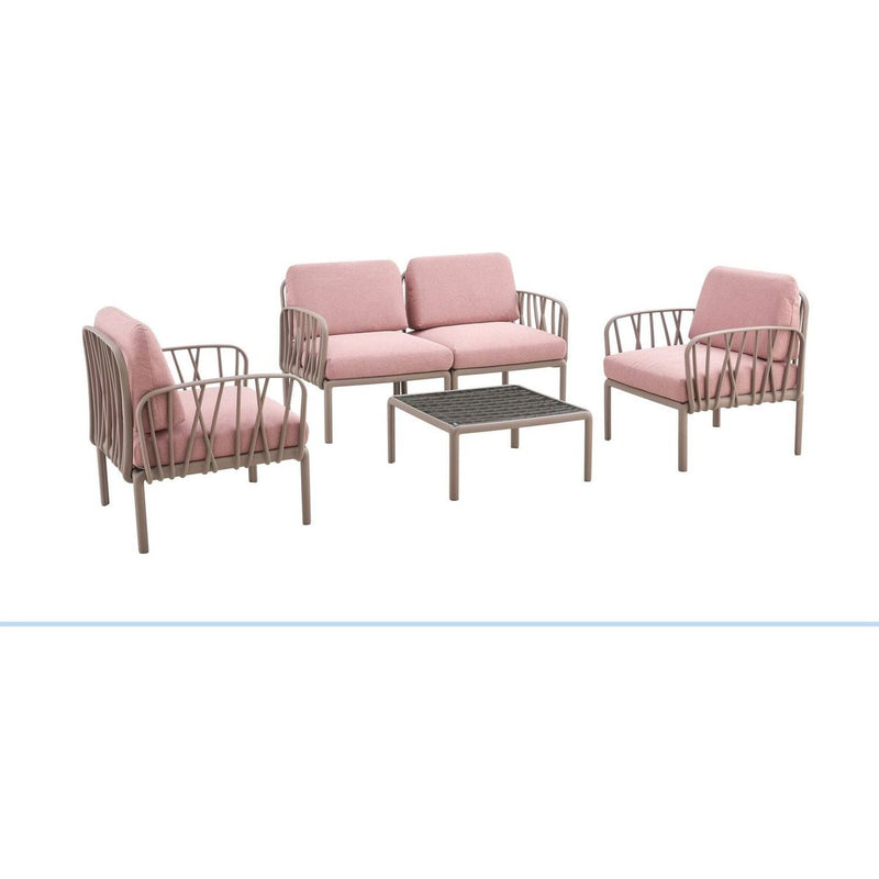 Patio indoor/ outdoor garden sofa set plastic base with soft cushion Weather waterproof chair Sectional Furniture for Balcony Garden Pool Lawn Backyard morden design sitting room sofa set