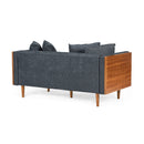 Retro Modern Loveseat With Button Tufted Upholstery by HouseOfZazla