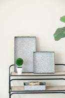 Decorative Galvanized Nesting Trays (Set of 3) - Gray by HouseOfZazla